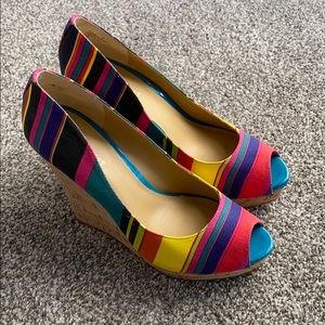 Nine West striped heels